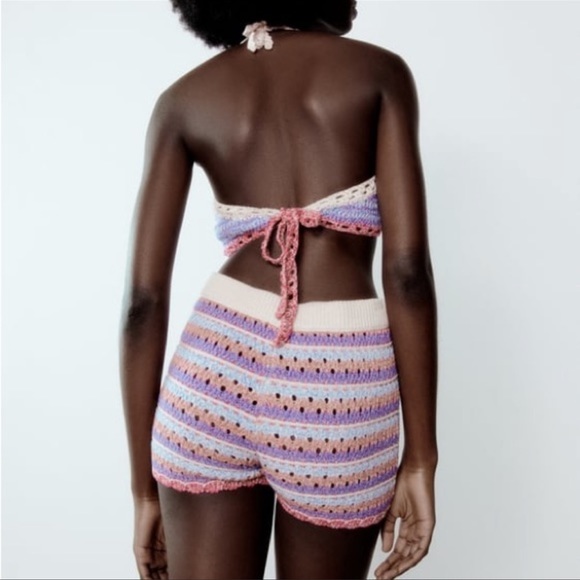 NEW! Zara Crochet Set (Halter Top and Shorts) - Picture 2 of 7